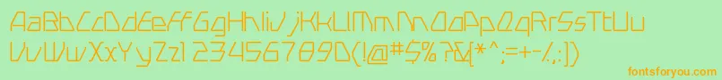 Шрифт SwerveLight – оранжевые шрифты на зелёном фоне