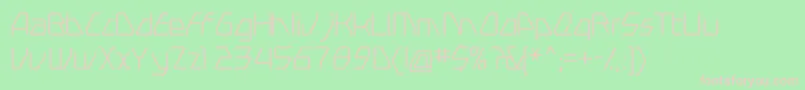 SwerveLight-fontti – vaaleanpunaiset fontit vihreällä taustalla