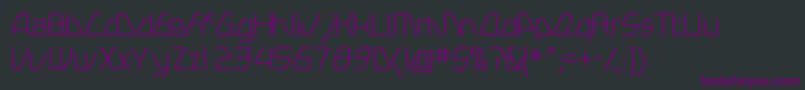 Шрифт SwerveLight – фиолетовые шрифты на чёрном фоне