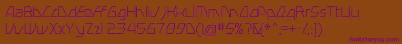 SwerveLight-fontti – violetit fontit ruskealla taustalla