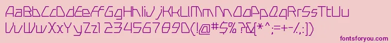 フォントSwerveLight – ピンクの背景に紫のフォント