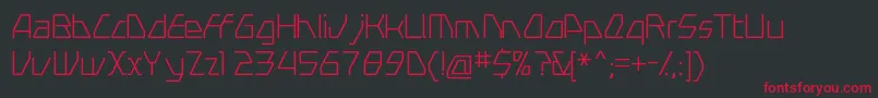 Czcionka SwerveLight – czerwone czcionki na czarnym tle