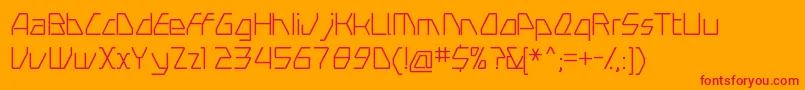 SwerveLight-Schriftart – Rote Schriften auf orangefarbenem Hintergrund