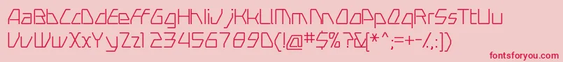 フォントSwerveLight – ピンクの背景に赤い文字
