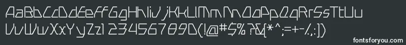 SwerveLight-fontti – valkoiset fontit mustalla taustalla