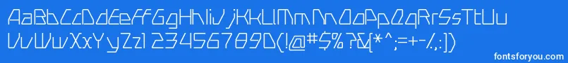 フォントSwerveLight – 青い背景に白い文字