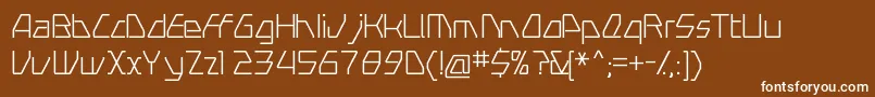 SwerveLight-fontti – valkoiset fontit ruskealla taustalla