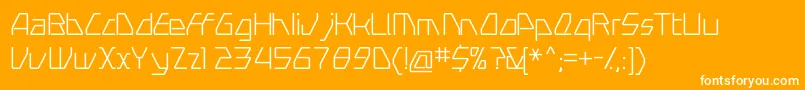 SwerveLight-fontti – valkoiset fontit oranssilla taustalla