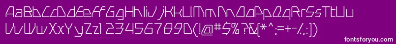 SwerveLight-fontti – valkoiset fontit violetilla taustalla