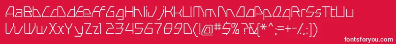 SwerveLight-fontti – valkoiset fontit punaisella taustalla