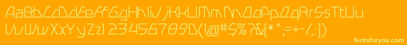 SwerveLight Font – Yellow Fonts on Orange Background