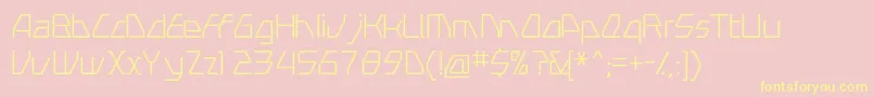 SwerveLight-fontti – keltaiset fontit vaaleanpunaisella taustalla