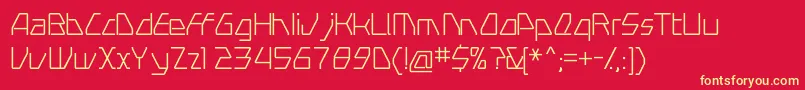SwerveLight-fontti – keltaiset fontit punaisella taustalla