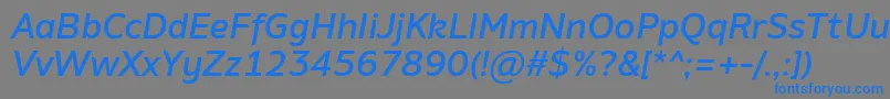 AminoMediumItalic Font – Blue Fonts on Gray Background