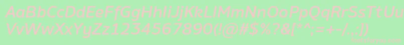 AminoMediumItalic Font – Pink Fonts on Green Background