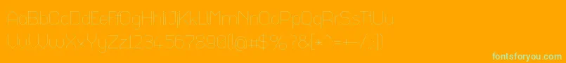 Octaul017 Font – Green Fonts on Orange Background
