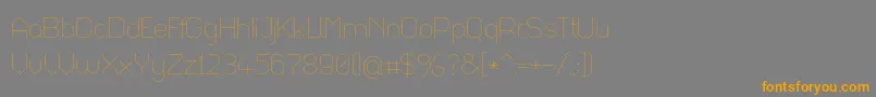 Octaul017 Font – Orange Fonts on Gray Background