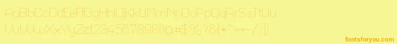 Octaul017 Font – Orange Fonts on Yellow Background