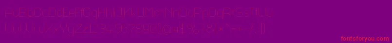 Octaul017-Schriftart – Rote Schriften auf violettem Hintergrund