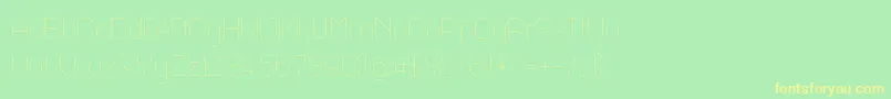 Octaul017 Font – Yellow Fonts on Green Background