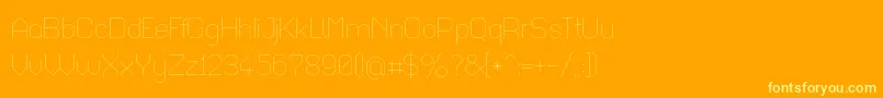 Octaul017-Schriftart – Gelbe Schriften auf orangefarbenem Hintergrund