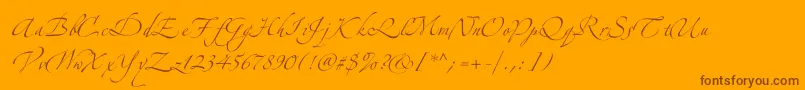 Zeferinotwo Font – Brown Fonts on Orange Background