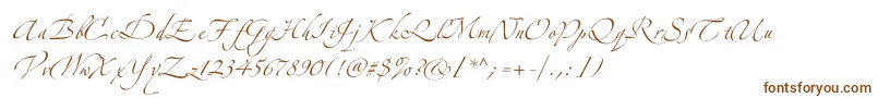 Zeferinotwo-fontti – ruskeat fontit valkoisella taustalla