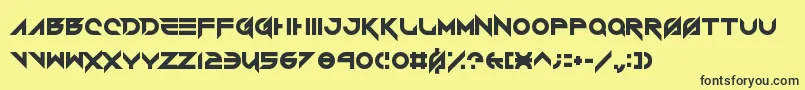 フォントVerminVibesRoundhouse – 黒い文字の黄色い背景