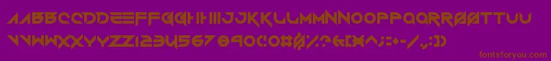 VerminVibesRoundhouse Font – Brown Fonts on Purple Background
