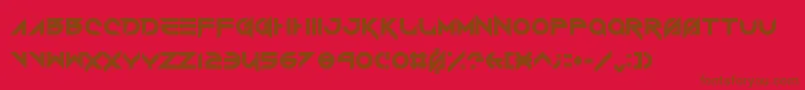 Шрифт VerminVibesRoundhouse – коричневые шрифты на красном фоне