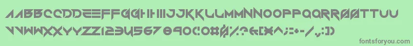 フォントVerminVibesRoundhouse – 緑の背景に灰色の文字