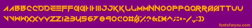 VerminVibesRoundhouse Font – Orange Fonts on Purple Background