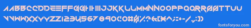 VerminVibesRoundhouse Font – Pink Fonts on Blue Background