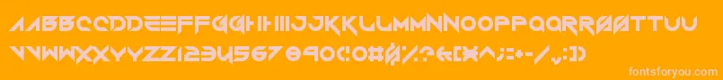 VerminVibesRoundhouse Font – Pink Fonts on Orange Background