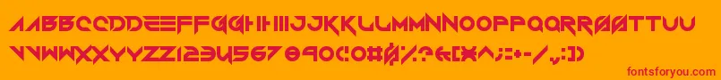Шрифт VerminVibesRoundhouse – красные шрифты на оранжевом фоне