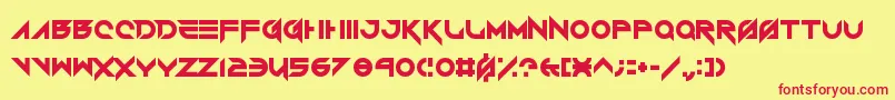 Шрифт VerminVibesRoundhouse – красные шрифты на жёлтом фоне