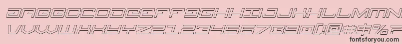 Legion3Dital-Schriftart – Schwarze Schriften auf rosa Hintergrund