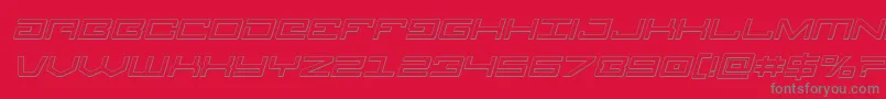 Legion3Dital Font – Gray Fonts on Red Background