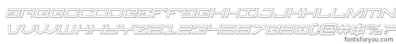 Legion3Dital-fontti – harmaat kirjasimet valkoisella taustalla
