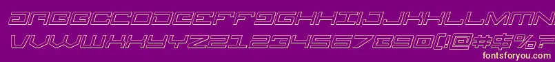 Legion3Dital Font – Yellow Fonts on Purple Background