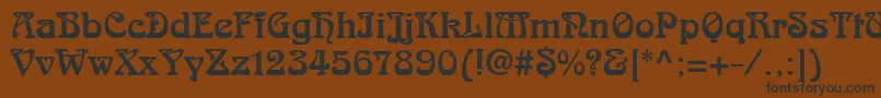 Arnoldboecklinstd Font – Black Fonts on Brown Background