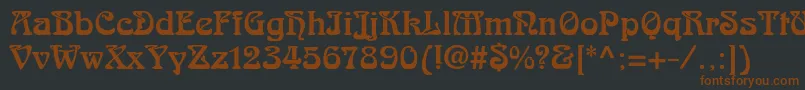 Arnoldboecklinstd Font – Brown Fonts on Black Background