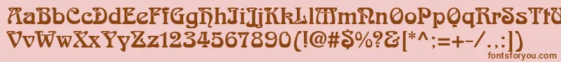 Arnoldboecklinstd Font – Brown Fonts on Pink Background