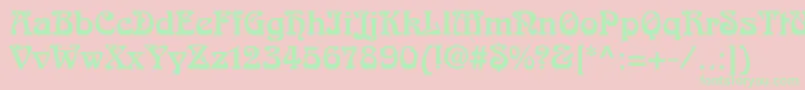 Arnoldboecklinstd Font – Green Fonts on Pink Background