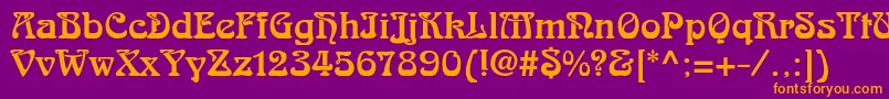 Police Arnoldboecklinstd – polices orange sur fond violet
