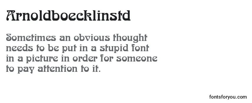 Review of the Arnoldboecklinstd Font