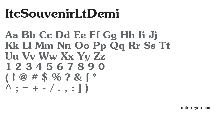 ItcSouvenirLtDemi Font – alphabet, numbers, special characters