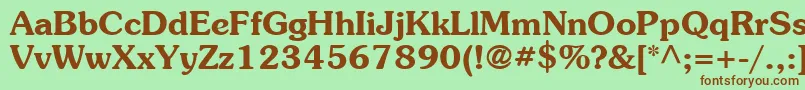 ItcSouvenirLtDemi Font – Brown Fonts on Green Background