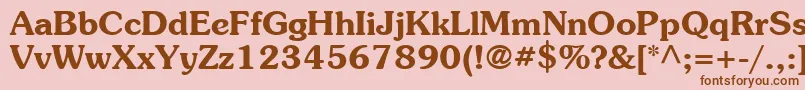 Czcionka ItcSouvenirLtDemi – brązowe czcionki na różowym tle