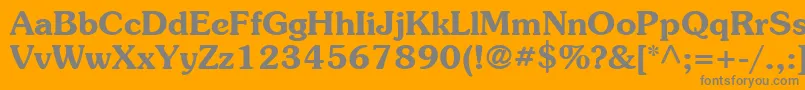 ItcSouvenirLtDemi Font – Gray Fonts on Orange Background